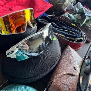 Oakley White and Navy Polarized Sunglasses